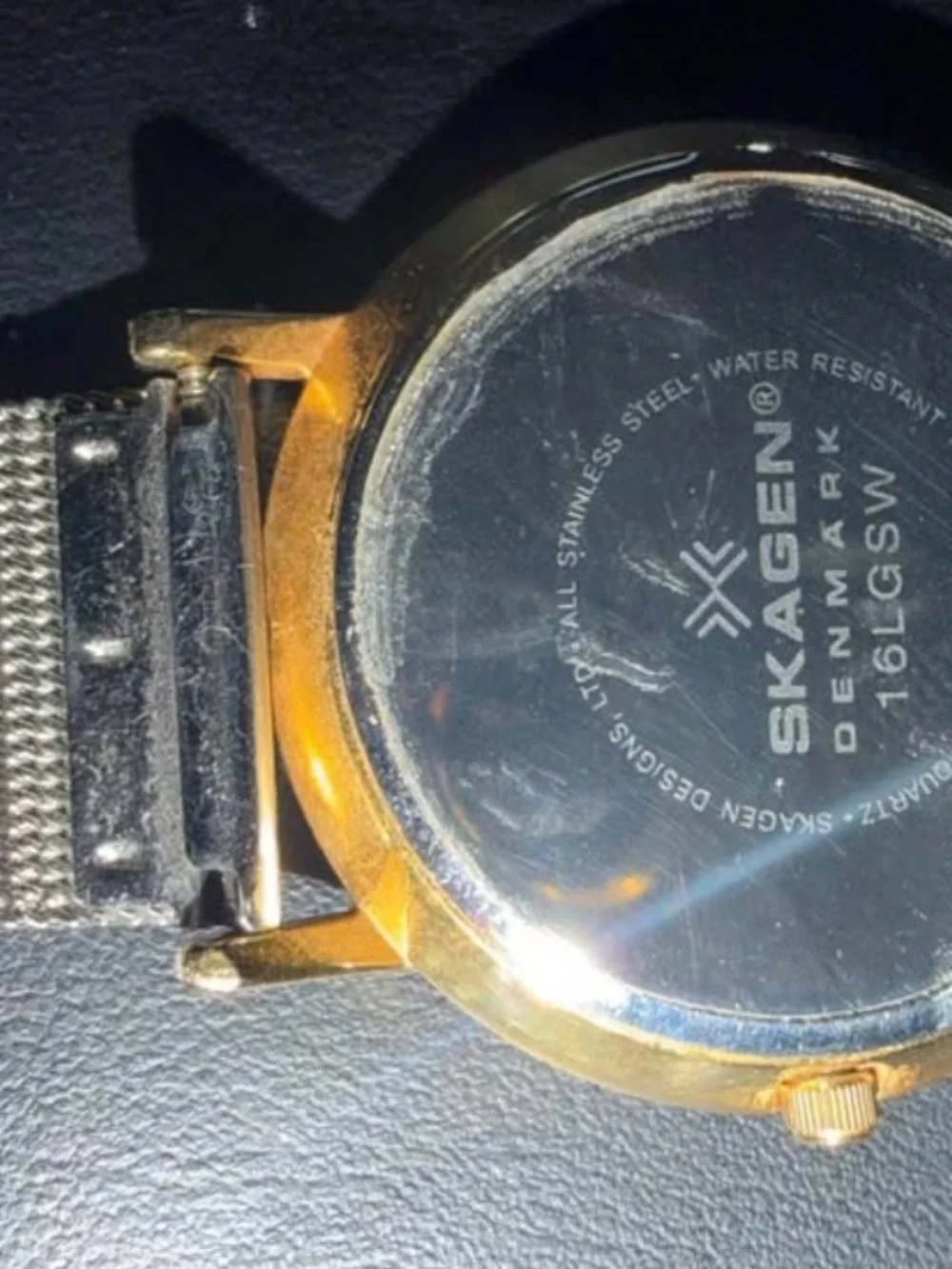 Skagen Denmark Ultra-Slim Gold-Tone Mesh Watch